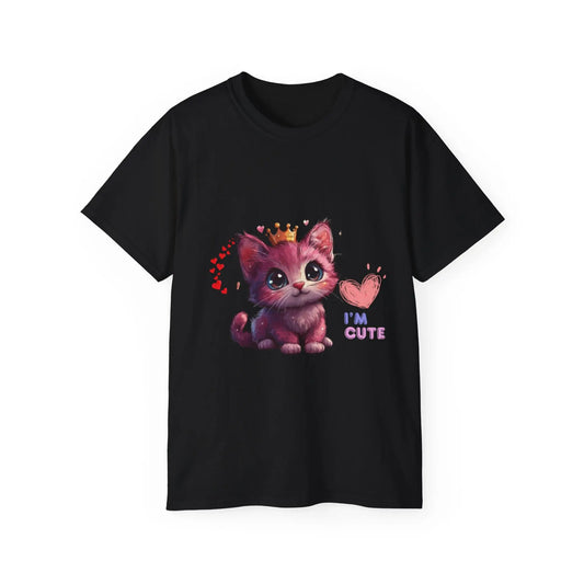 Cute Cat Graphic Tee - Playful Ultra Cotton Shirt - Trends Zone