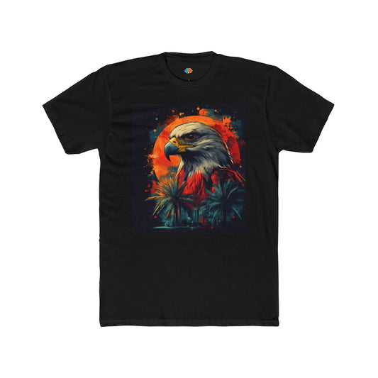 Eagle Sunset Unisex Cotton Crew Tee - Nature Lover's Graphic T-Shirt - Trends Zone