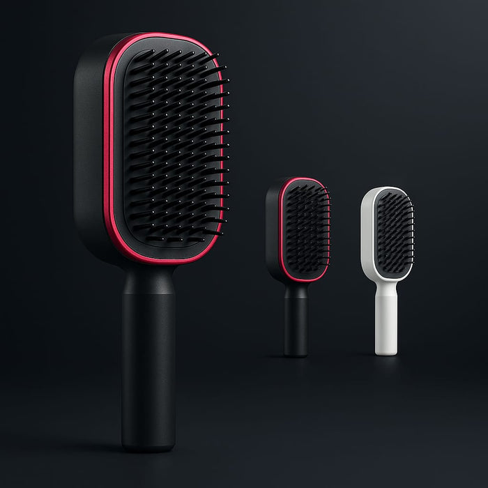 Elegance Self-Cleaning Hairbrush - Trends Zone