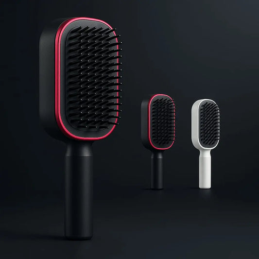 Elegance Self-Cleaning Hairbrush - Trends Zone