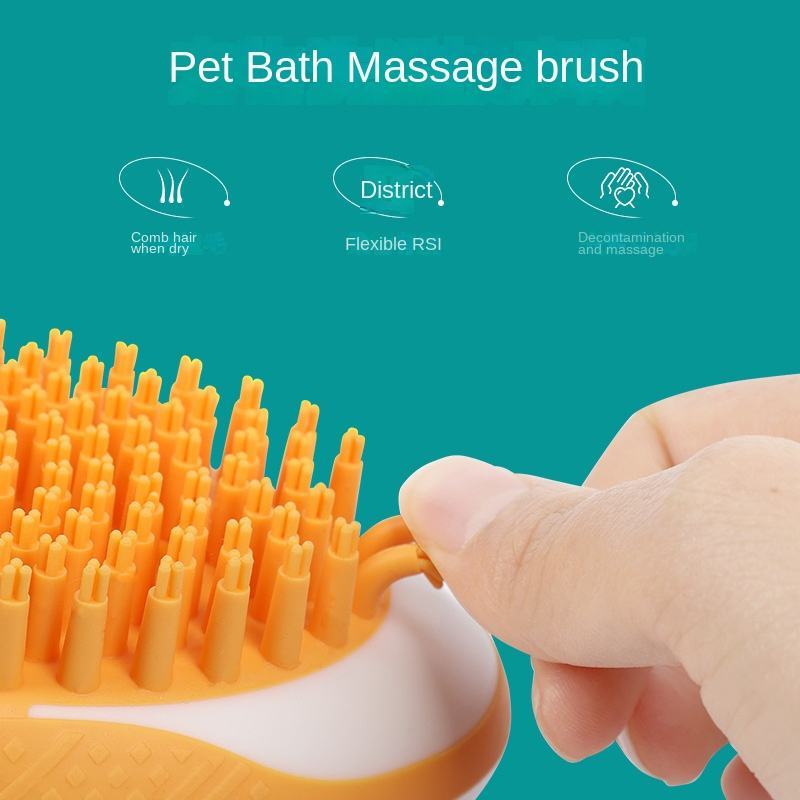 2-in-1 Pet Bath & Massage Brush – Clean & Relax in One Step