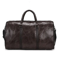 PU travel bag large capacity cylindrical sports fitness bag business casual short trip luggage bag