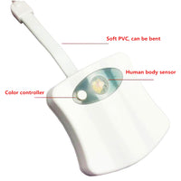 Motion Sensor Toilet Night Light | 8-Color LED, Battery Powered, Fits Any Toilet - Trends Zone