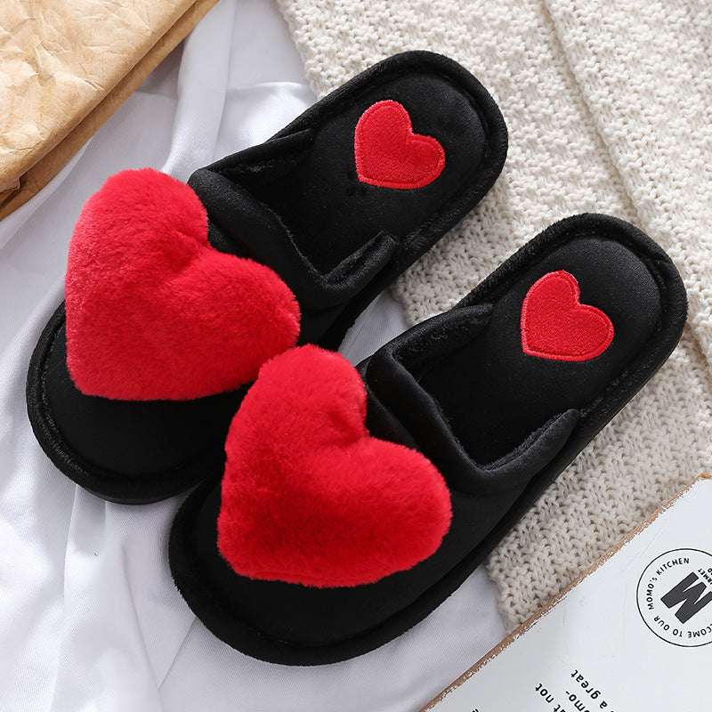 Cute Love Fluffy Slipper Home Slippers - Trends Zone