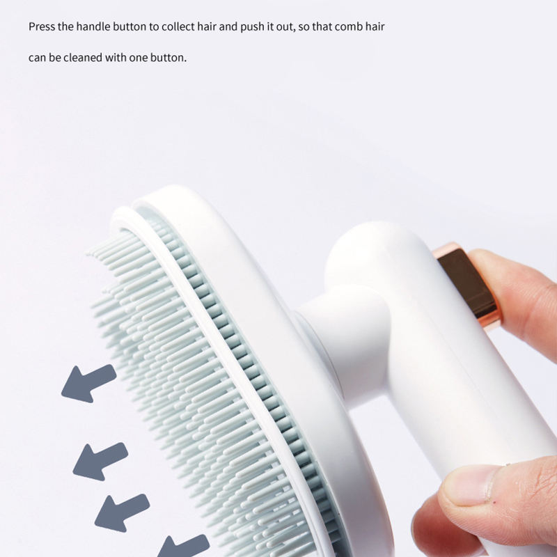 Pet Comb Cat Dog To Remove Floating Hair Pet Hair Brush Hair Removal Artifact Pet Grooming Brush Supplies Self Cleaning Comb Pet Products - Trends Zone