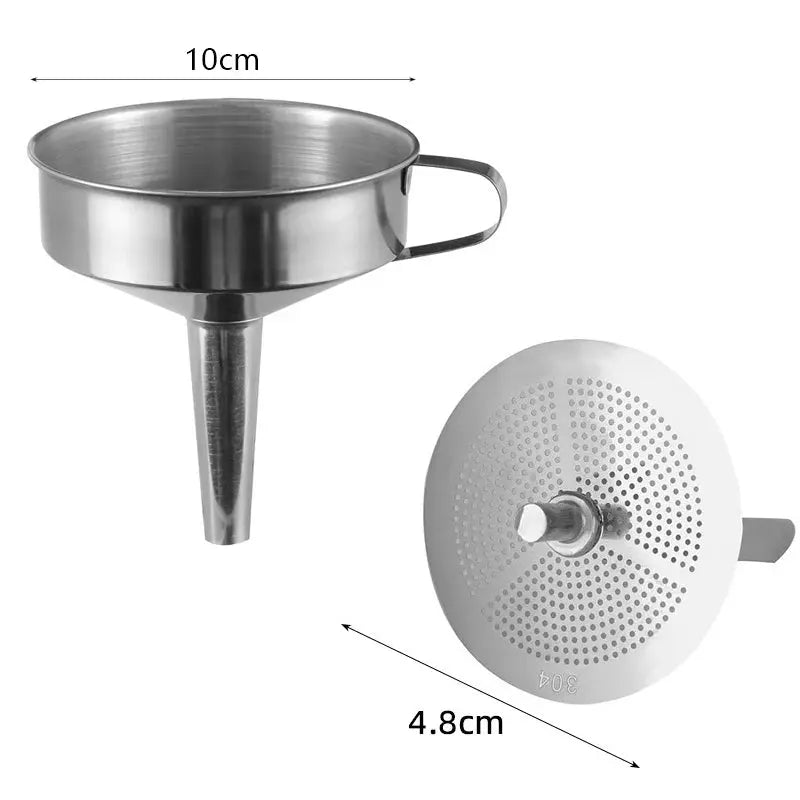CleanPour Stainless Steel Funnel & Strainer - Trends Zone