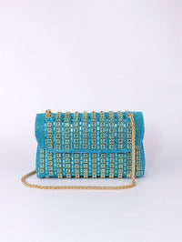 New Elegant Evening Dress Style Brooch-Adorned Clutch Bag with Rhinestones Chain Strap and Cheongsam Design for Formal Occasions