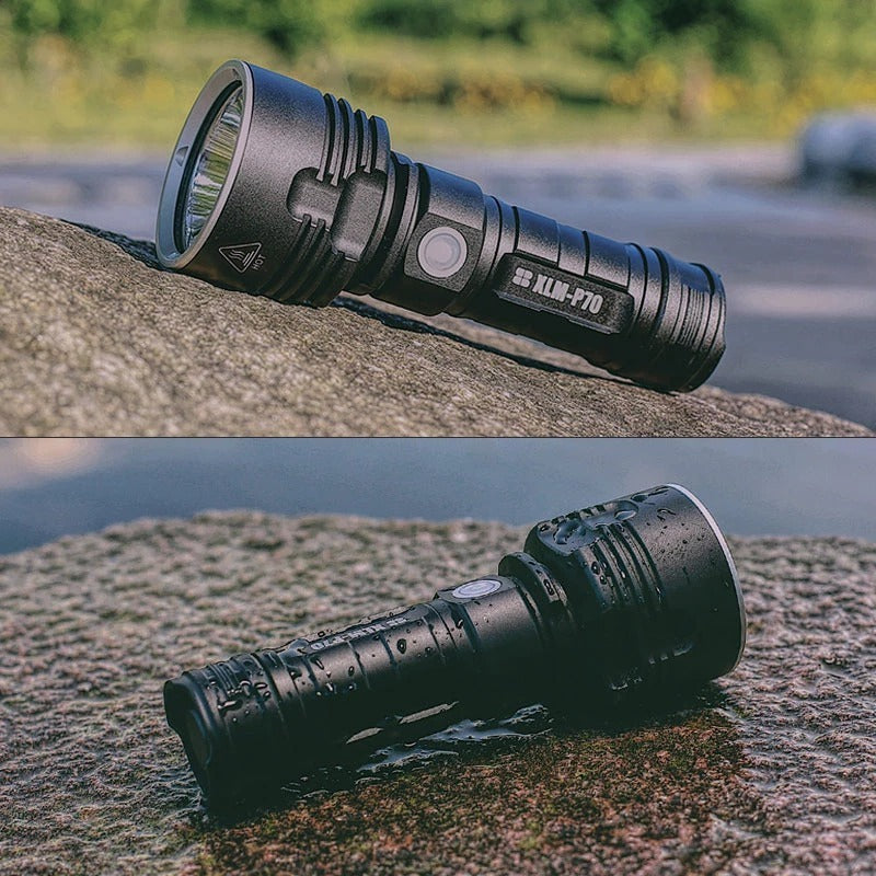Super Bright Rechargeable LED Flashlight | Long-Range Outdoor Flashlight 500m | Heavy-Duty & Waterproof - Trends Zone