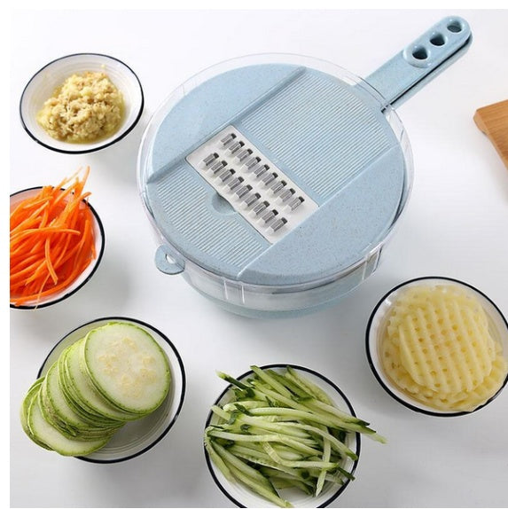 8 In 1 Mandoline Slicer Vegetable Slicer Potato Peeler Carrot Onion Grater With Strainer Vegetable Cutter Kitchen Accessories - Trends Zone