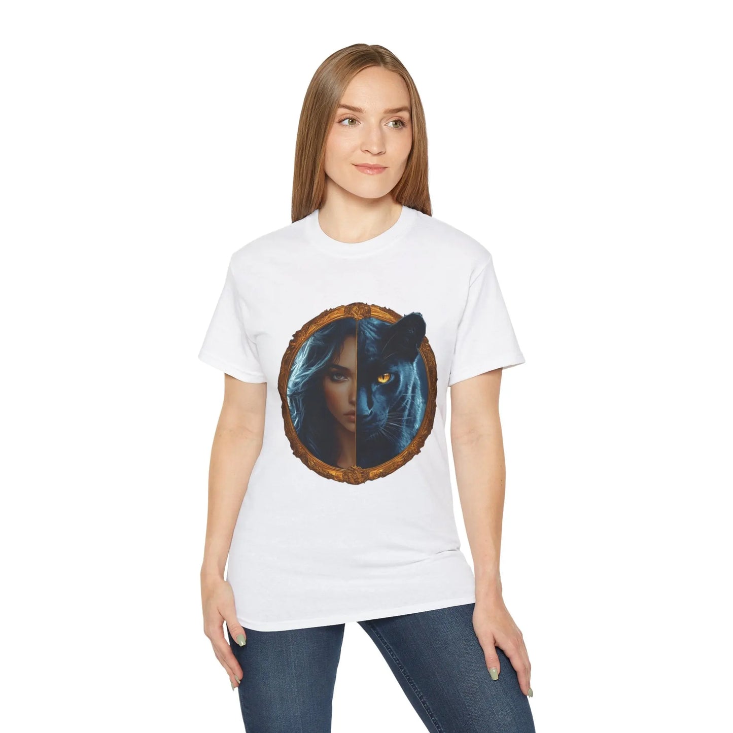 Black Panther & Woman Unisex Ultra Cotton Tee | Perfect for panther Lovers & Everyday Wear - Trends Zone