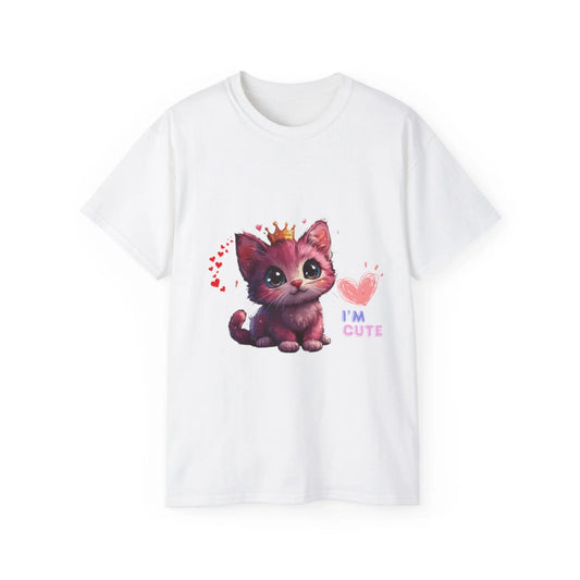 Cute Cat Graphic Tee - Playful Ultra Cotton Shirt - Trends Zone