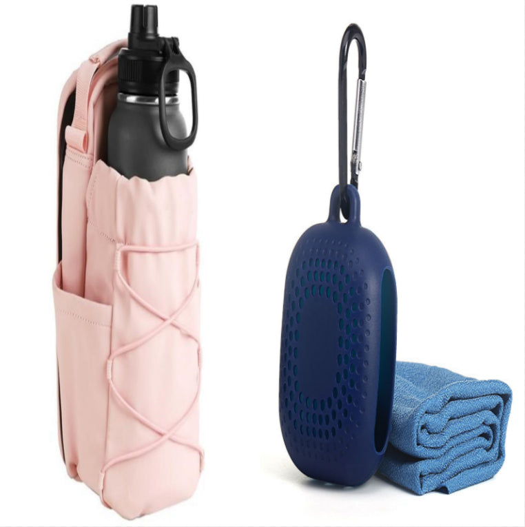 Pink magnetic bottle sling bag set