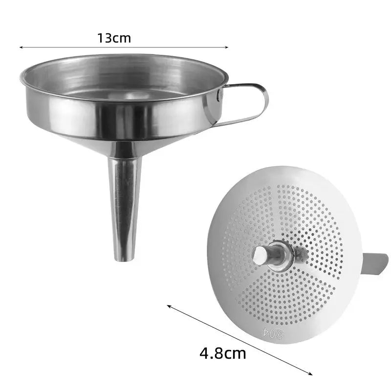 CleanPour Stainless Steel Funnel & Strainer - Trends Zone