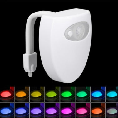 Motion Sensor Toilet Night Light | 8-Color LED, Battery Powered, Fits Any Toilet - Trends Zone
