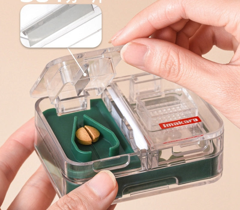 💊 Portable Medicine Cutter & Storage Box | 3-in-1 Compact Organizer 🌟 - Trends Zone