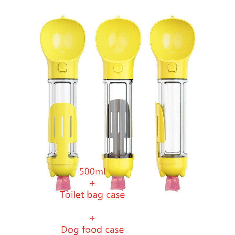 Pet Water Bottle Feeder Bowl Garbage Bag Storage Portable Pet Outdoor Travel 3 In 1 Dog Water Bottle - Trends Zone