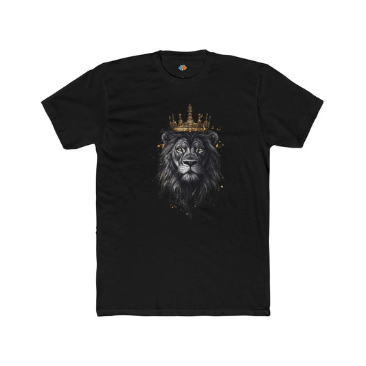 Majestic Lion King Unisex Cotton Crew Tee | Bold Graphic Tee for Animal Lovers - Trends Zone