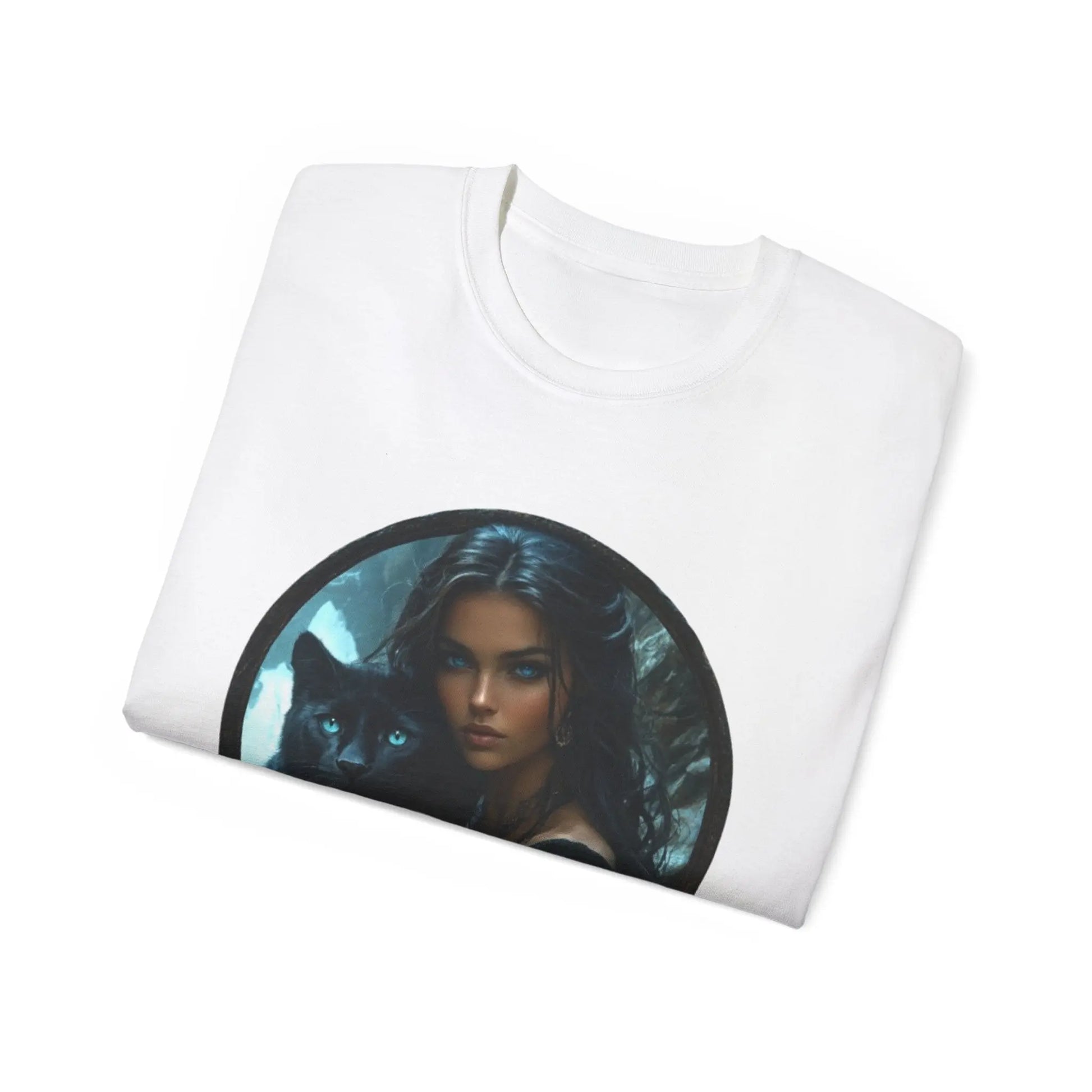 Black Panther and Woman Unisex Ultra Cotton Tee - Enchanting Design for Animal Lovers - Trends Zone