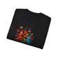 Colorful Tree and Butterfly Ultra Cotton Tee - Nature Inspired Design - Trends Zone