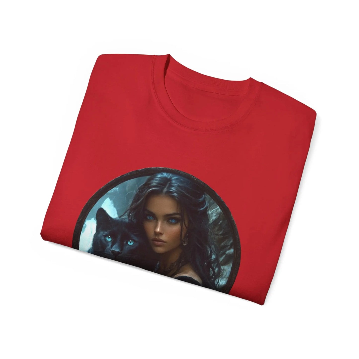 Black Panther and Woman Unisex Ultra Cotton Tee - Enchanting Design for Animal Lovers - Trends Zone