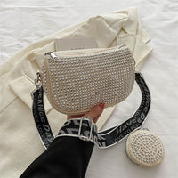 Luxury Rhinestone Shoulder Bag with Mini Purse – Chic Crossbody for Women - Trends Zone