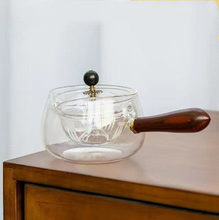 Elegant Glass Rotating Teapot | Enhances Tea Flavor & Aroma - Trends Zone