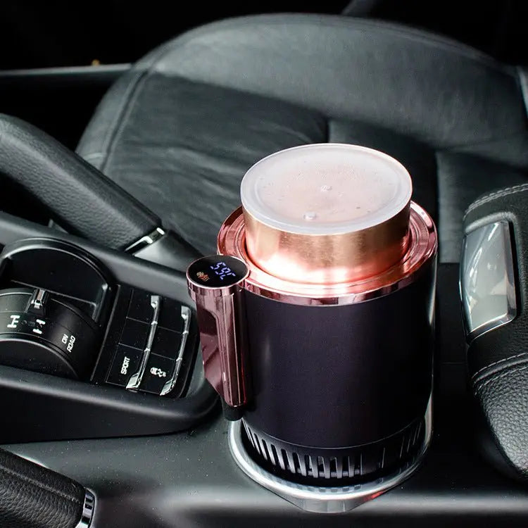 🚗 2 - in - 1 Smart Car Cup Warmer & Cooler | Digital Temperature Control ☕❄️ - Trends Zone