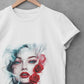 Floral Beauty Ultra Cotton Tee - Artistic Rose Design T-Shirt - Trends Zone