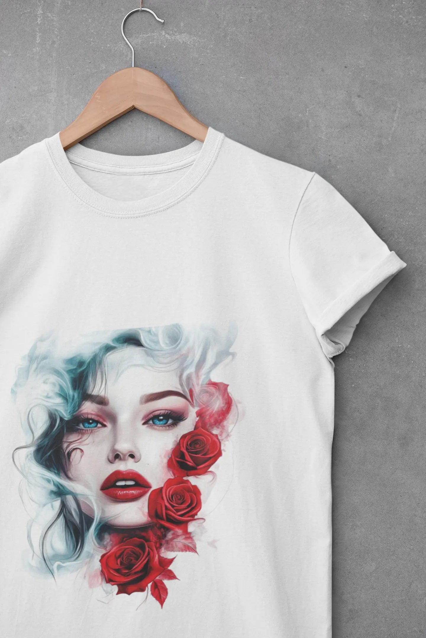 Floral Beauty Ultra Cotton Tee - Artistic Rose Design T-Shirt - Trends Zone