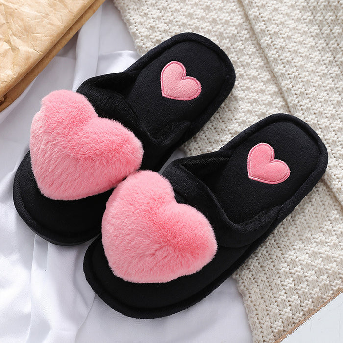 Cute Love Fluffy Slipper Home Slippers - Trends Zone