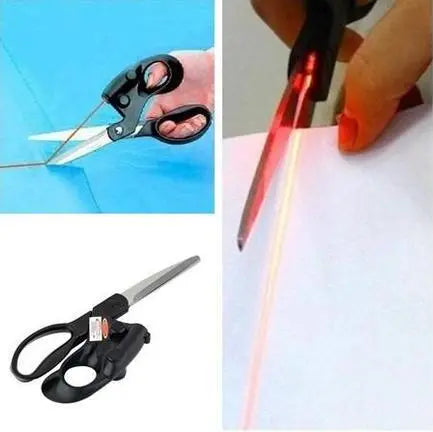 Professional Laser Guided Scissors For Home Crafts Wrapping Gifts Fabric Sewing Cut Straight Fast Scissor Shear - Trends Zone