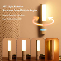 Smart Motion Sensor LED Night Light – Rechargeable, Portable & 3-Color Adjustable for Perfect Ambiance! - Trends Zone