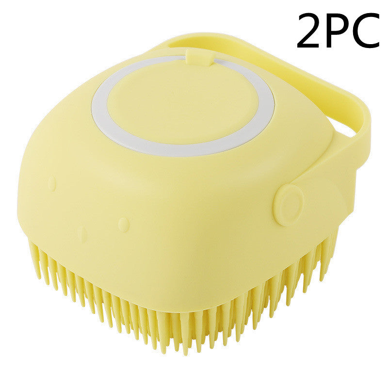 Silicone Dog Bath Massage Gloves Brush Pet Cat Bathroom Cleaning Tool Comb Brush For Dog Can Pour Shampoo Dog Grooming Supplies - Trends Zone