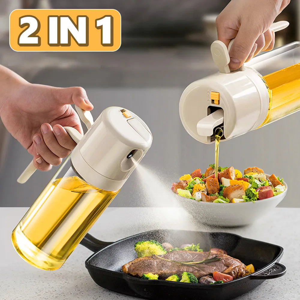 2-in-1 Oil Sprayer & Dispenser – Effortless Cooking Made Easy! - Trends Zone