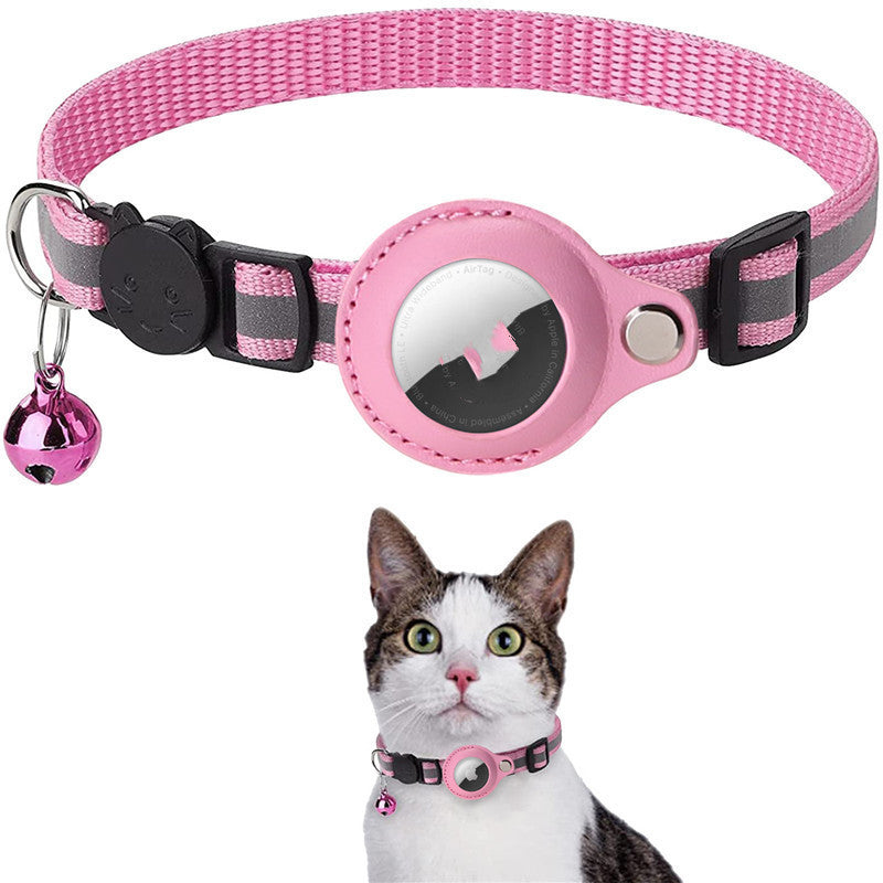 Reflective Collar Waterproof Holder Case For Airtag Air Tag Airtags Protective Cover Cat Dog Kitten Puppy Nylon Collar - Trends Zone