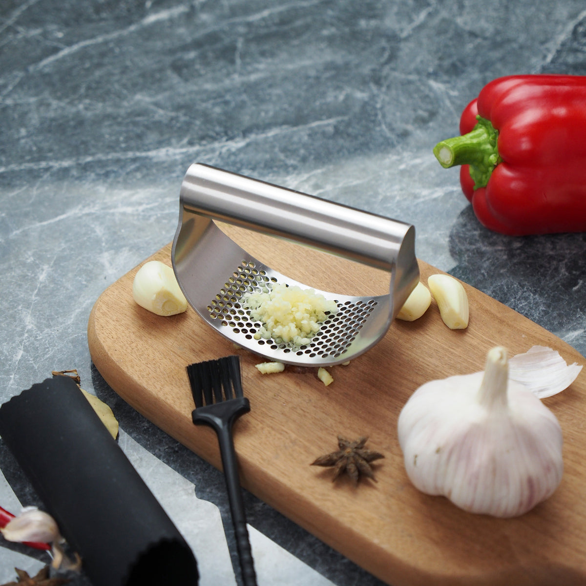 Stainless Steel Garlic Crusher - Trends Zone