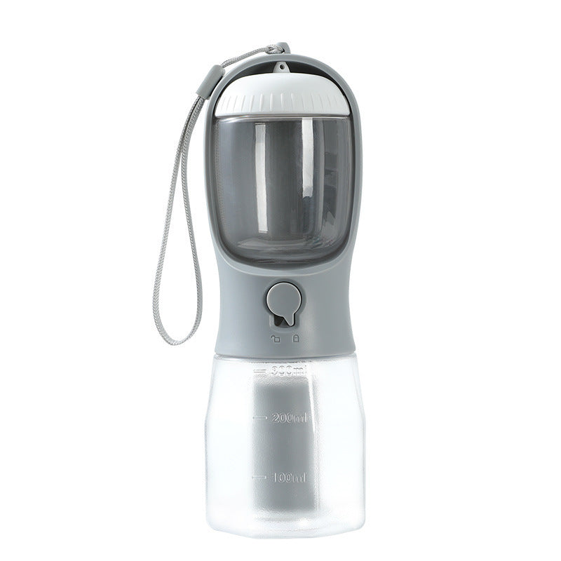3-in-1 Pet Water Bottle – Food, Water & Waste Bag Dispenser