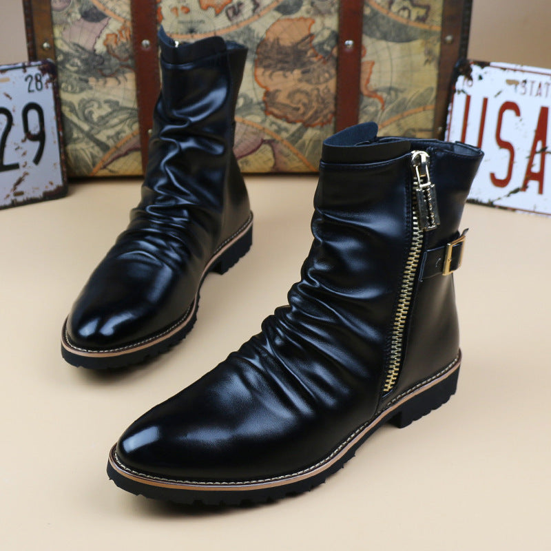 Boots Trendy All-matching Korean Style Height Increasing - Trends Zone