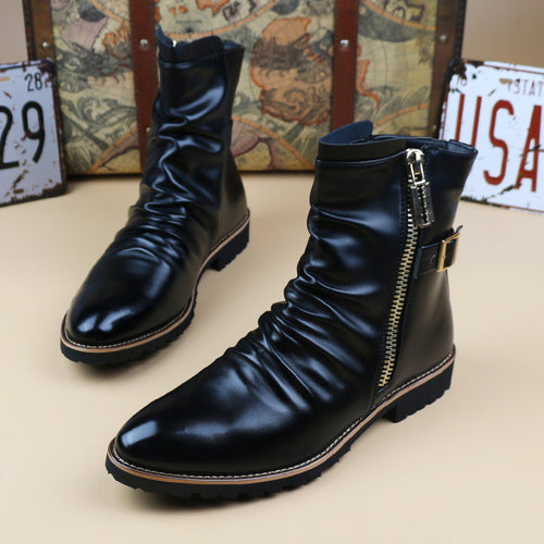 Boots Trendy All-matching Korean Style Height Increasing - Trends Zone