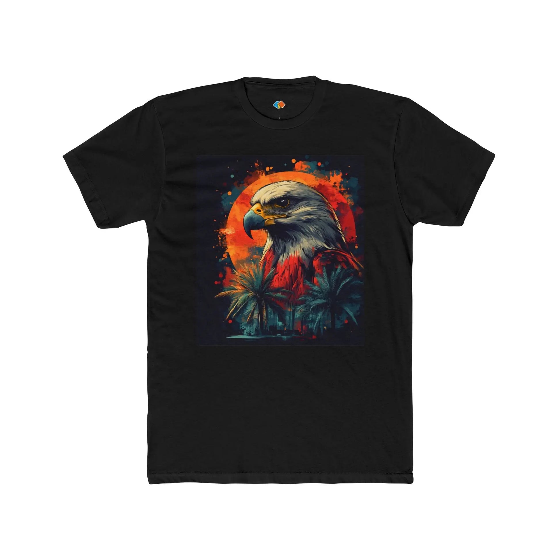 Eagle Sunset Unisex Cotton Crew Tee - Nature Lover's Graphic T-Shirt - Trends Zone