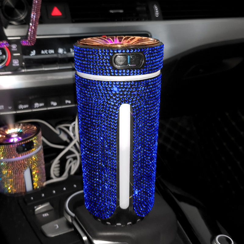 Luxury Diamond Car Humidifier LED Light Car Diffuser Auto Air Purifier Aromatherapy Diffuser Air Freshener Car Accessories For Woman - Trends Zone