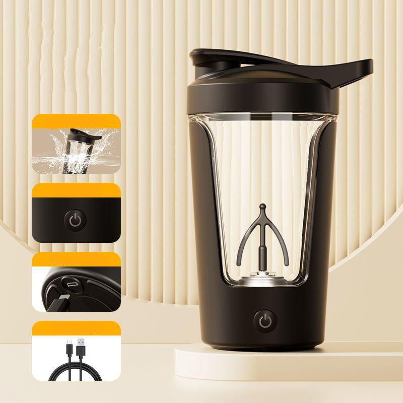 ⚡ Electric Protein Shaker Bottle | 400ML Auto-Mixing Cup for Gym & Coffee 🥤💪 - Trends Zone