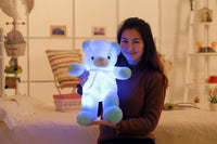 Creative Light Up LED Teddy Bear Stuffed Animals Plush Toy Colorful Glowing Christmas Gift For Kids Pillow - Trends Zone