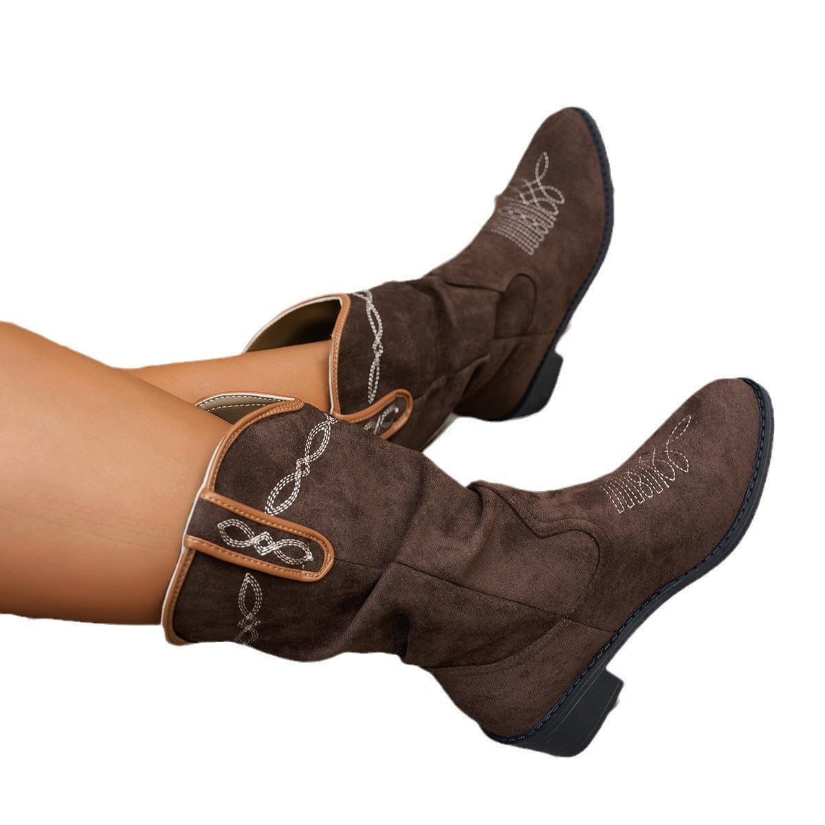 Vintage Embroidery Western Cowboy Boot Women - Trends Zone