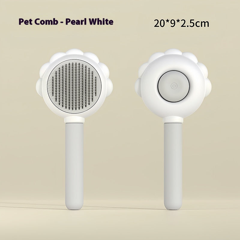 🐾 2-in-1 Self-Cleaning Pet Brush with Spray | Grooming & Hair Removal Comb 🐕🐈 - Trends Zone