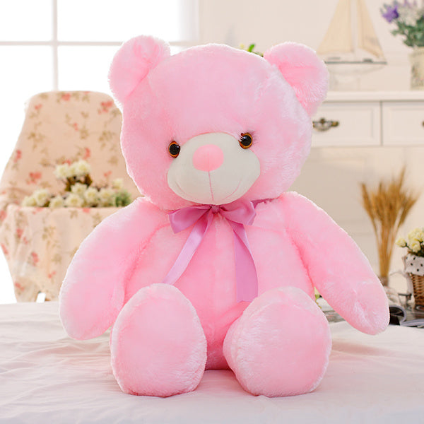 Creative Light Up LED Teddy Bear Stuffed Animals Plush Toy Colorful Glowing Christmas Gift For Kids Pillow - Trends Zone