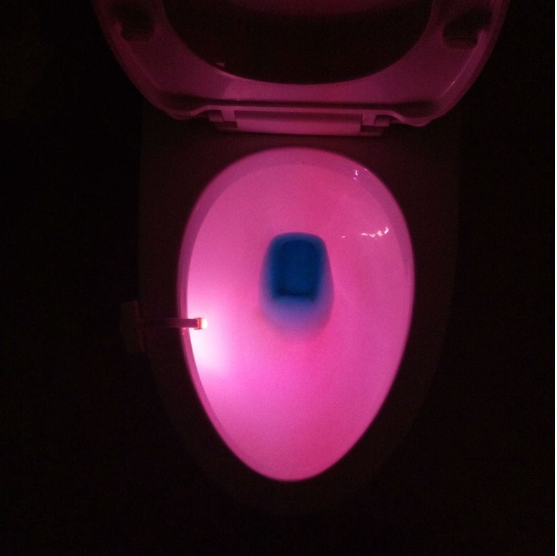 Motion Sensor Toilet Night Light | 8-Color LED, Battery Powered, Fits Any Toilet - Trends Zone