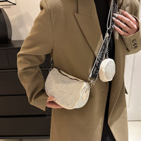 Luxury Rhinestone Shoulder Bag with Mini Purse – Chic Crossbody for Women - Trends Zone
