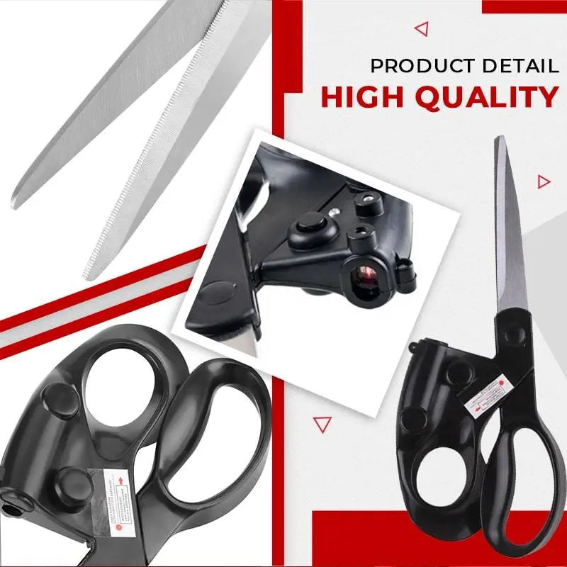 Professional Laser Guided Scissors For Home Crafts Wrapping Gifts Fabric Sewing Cut Straight Fast Scissor Shear - Trends Zone