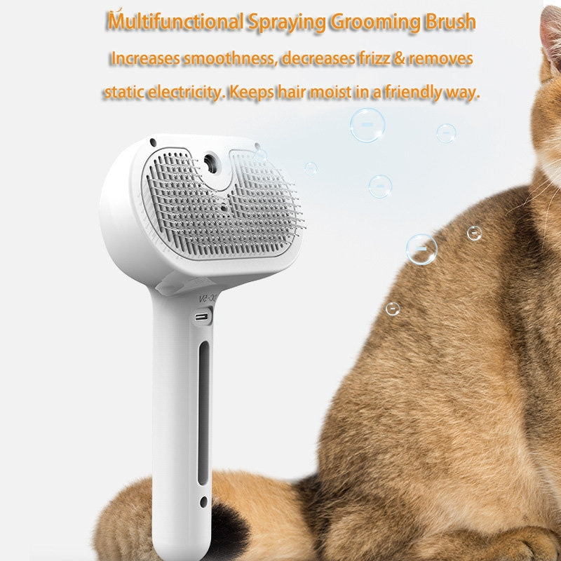 Pet Comb Self Cleaning Pets Hair Remover Brush For Dogs Grooming Tools Dematting Comb Built-in Mist Humidifier Pet Products - Trends Zone